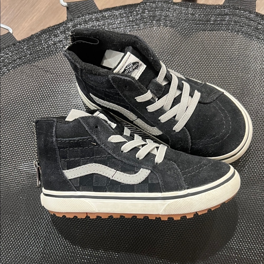 Vans Black and White High-Top Sneakers